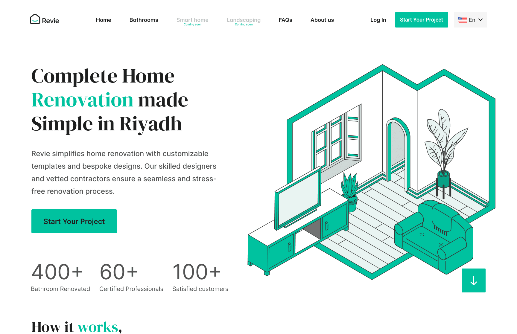 Revie Homes product interface